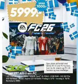 Bilka Acer 27” Alt-i-en PC, DKK 5999 tilbud