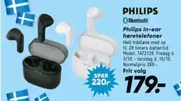 Bilka Philips in-ear høretelefoner, DKK 179 tilbud