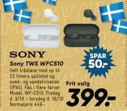 Bilka Sony TWS WFC510, DKK 399 tilbud