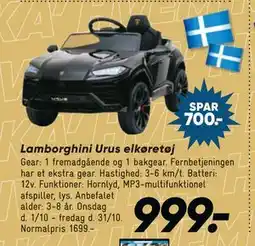 Bilka Lamborghini Urus elkøretøj, DKK 999 tilbud