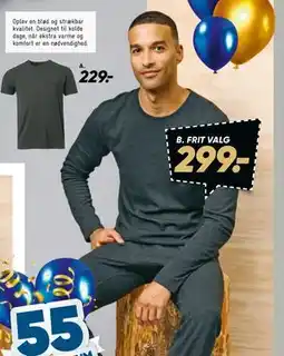 Bilka Fleece undertrøje med lange ærmer eller underbukser med lange ben, DKK 299 tilbud