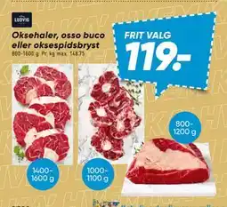 Bilka Oksehaler, osso buco eller oksespidsbryst, DKK 119 tilbud