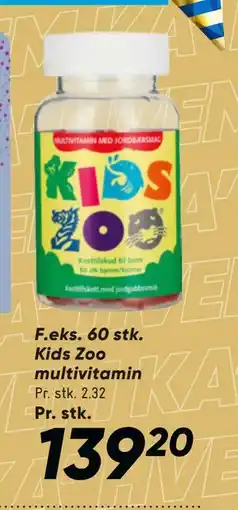 Bilka 60 stk. Kids Zoo multivitamin, DKK 139.2 tilbud