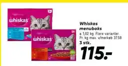 Bilka Whiskas menuboks, DKK 115 tilbud