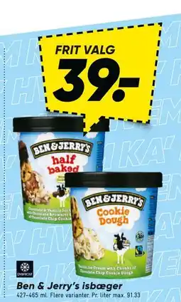 Bilka Ben & Jerry’s isbæger, DKK 39 tilbud