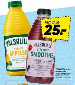 Bilka Valsølille juice, lemonade eller smoothie, DKK 25 tilbud