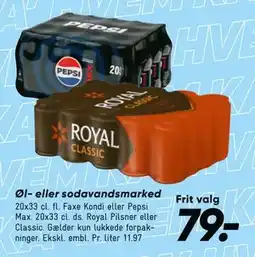 Bilka Øl- eller sodavandsmarked, DKK 79 tilbud