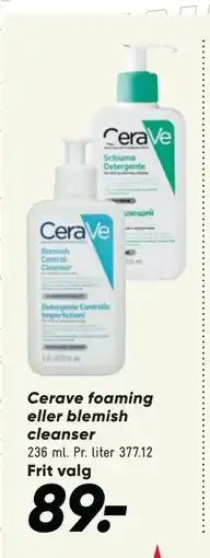 Bilka Cerave foaming eller blemish cleanser, DKK 89 tilbud