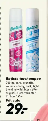 Bilka Batiste tørshampoo, DKK 29 tilbud