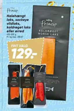 Bilka Halehængt laks, sockeye vildlaks, koldrøget laks eller ørred, DKK 129 tilbud