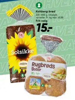 Bilka Kohberg brød, DKK 15 tilbud