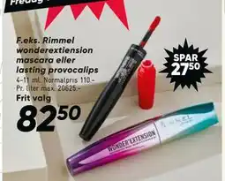 Bilka Rimmel Mascara eller Provocalips, DKK 82.5 tilbud