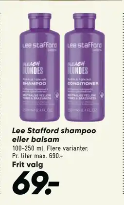 Bilka Lee Stafford shampoo eller balsam, DKK 69 tilbud