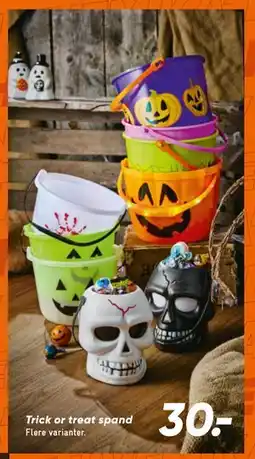 Bilka Trick or treat spand, DKK 30 tilbud