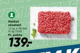 Bilka Hakket oksekød, DKK 139 tilbud