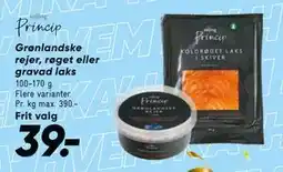 Bilka Grønlandske rejer, røget eller gravad laks, DKK 39 tilbud