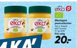 Bilka Økologisk peanutbutter, DKK 20 tilbud