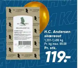 Bilka H.C. Andersen skæreost, DKK 119 tilbud