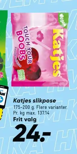 Bilka Katjes slikpose, DKK 24 tilbud