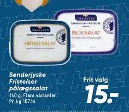 Bilka Sønderjyske Fristelser pålægssalat, DKK 15 tilbud