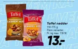Bilka Taffel nødder, DKK 13 tilbud