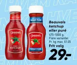 Bilka Beauvais ketchup eller puré, DKK 29 tilbud