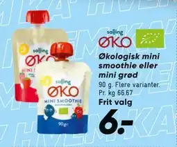Bilka Økologisk mini smoothie eller mini grød, DKK 6 tilbud