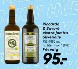 Bilka Piccardo & Savoré ekstra jomfru olivenolie, DKK 95 tilbud
