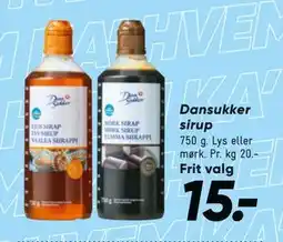 Bilka Dansukker sirup, DKK 15 tilbud