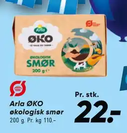 Bilka Arla ØKO økologisk smør, DKK 22 tilbud