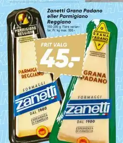 Bilka Zanetti Grana Padano eller Parmigiano Reggiano, DKK 45 tilbud