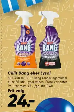 Bilka Cillit Bang eller Lysol, DKK 24 tilbud