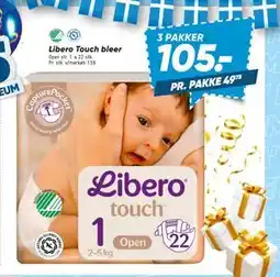 Bilka Libero Touch bleer, DKK 105 tilbud