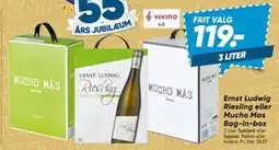 Bilka Ernst Ludwig Riesling eller Mucho Mas Bag-in-box, DKK 119 tilbud