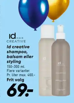 Bilka Id creative shampoo, balsam eller styling, DKK 69 tilbud