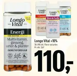 Føtex Longo Vital +10%, DKK 110 tilbud