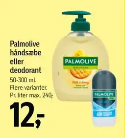 Føtex Palmolive håndsæbe eller deodorant, DKK 12 tilbud