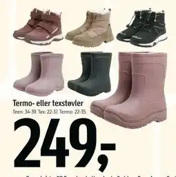 Føtex Termo- eller texstøvler, DKK 249 tilbud
