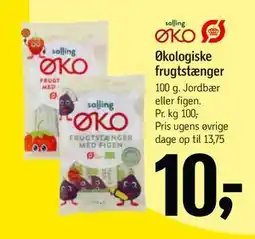 Føtex Økologiske frugtstænger, DKK 10 tilbud