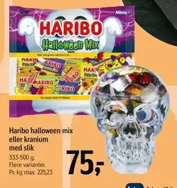 Føtex Haribo halloween mix eller kranium med slik, DKK 75 tilbud