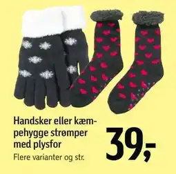 Føtex Handsker eller kæmpehygge strømper med plysfor, DKK 39 tilbud