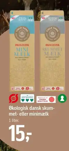 Føtex Økologisk dansk skummet- eller minimælk, DKK 15 tilbud