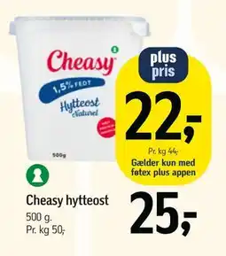 Føtex Cheasy hytteost, DKK 25, App-pris tilbud