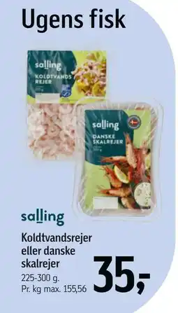 Føtex Koldtvandsrejer eller danske skalrejer, DKK 35 tilbud