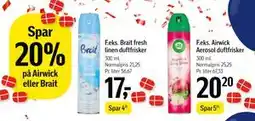 Føtex Spar 20% på Airwick eller Brait tilbud