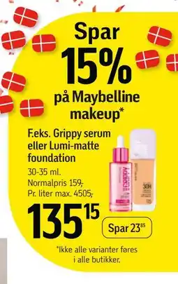 Føtex Spar 15% på Maybelline makeup tilbud