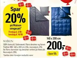 Føtex Spar 20% på Maison sengesæt tilbud