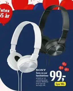 Føtex Sony on-ear høretelefoner, DKK 99 tilbud