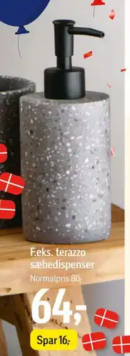 Føtex terazzo sæbedispenser, DKK 64 tilbud