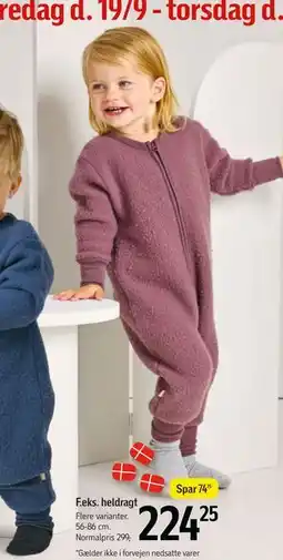 Føtex heldragt, DKK 224.25 tilbud